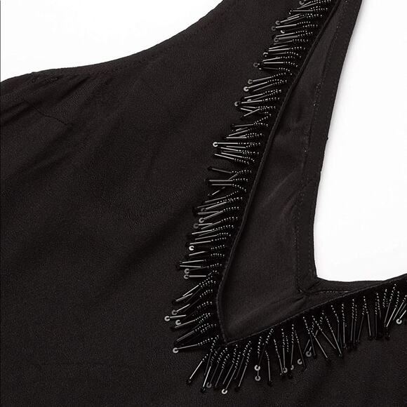 NWT BB Dakota Powers That V Beaded Top Black - Picture 4 of 9